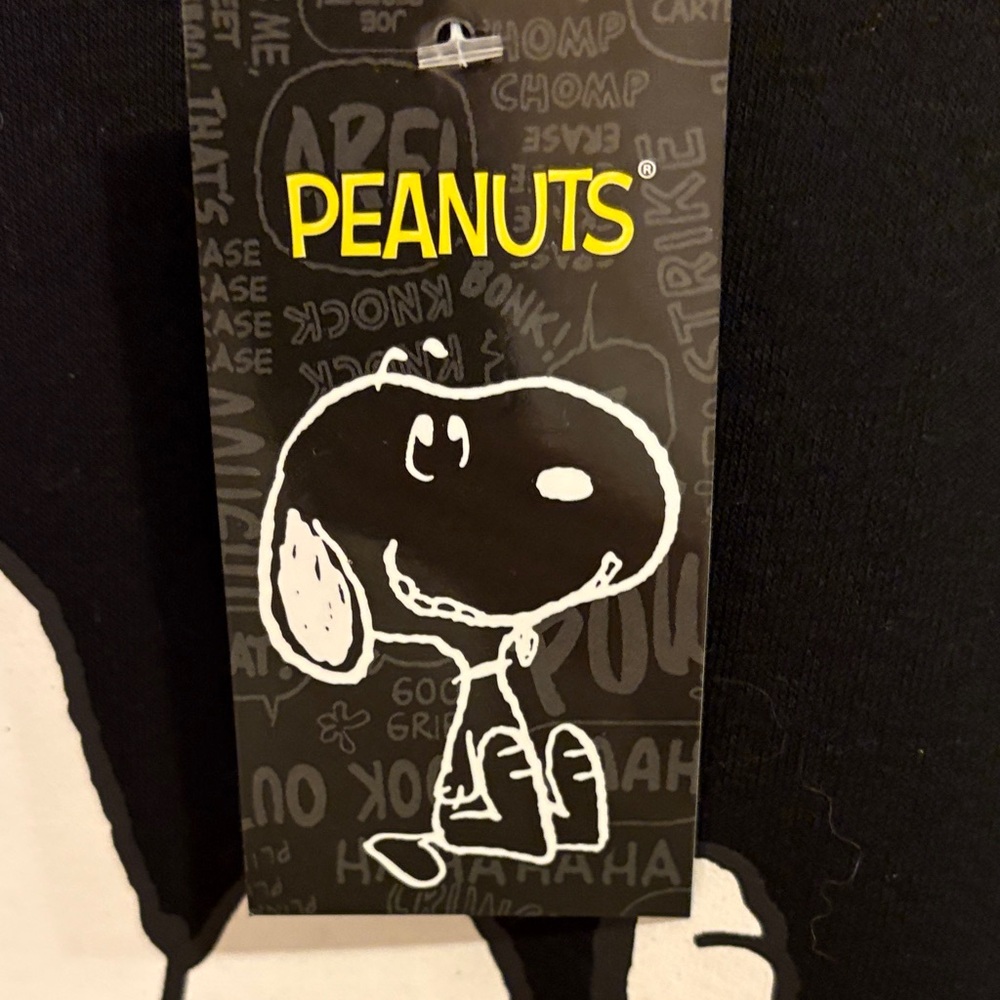 Peanuts Black Sweatshirt with Snoopy and Pumpkin 1x bnwt - Picture 2 of 6
